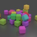 BlenderのCyclesでランダムな色のマテリアル