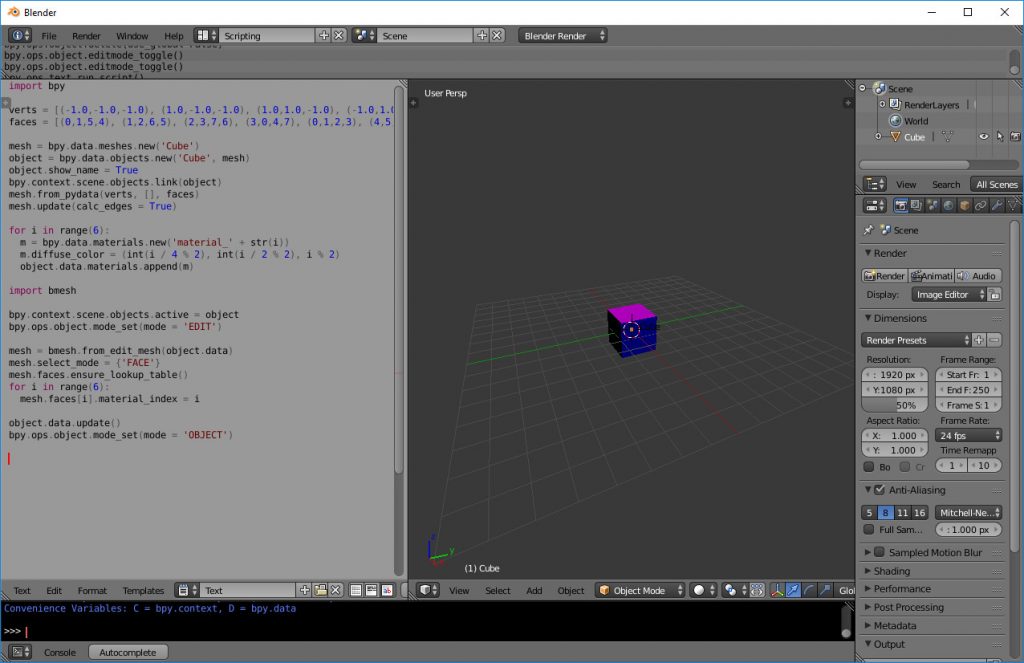 Blenderのpython Apiを使ってmeshを作成する方法 ホームページの作り方